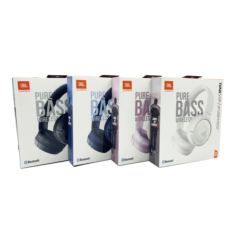 JBL TUNE 510BT Bluetooth Wireless Headphone Portable Gaming Sports Earphone with Mic T510bt Foldable Headset