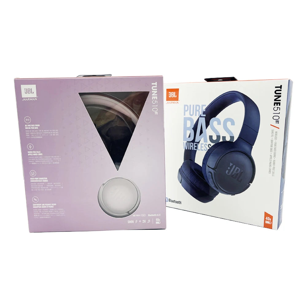 JBL TUNE 510BT Bluetooth Wireless Headphone Portable Gaming Sports Earphone with Mic T510bt Foldable Headset