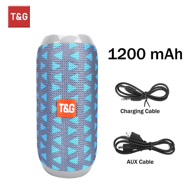 Bluetooth Speaker T&G TG117 Portable TWS Sound Box Waterproof Loudspeaker Outdoor Stereo Surround Speakers Support TF FM Radio